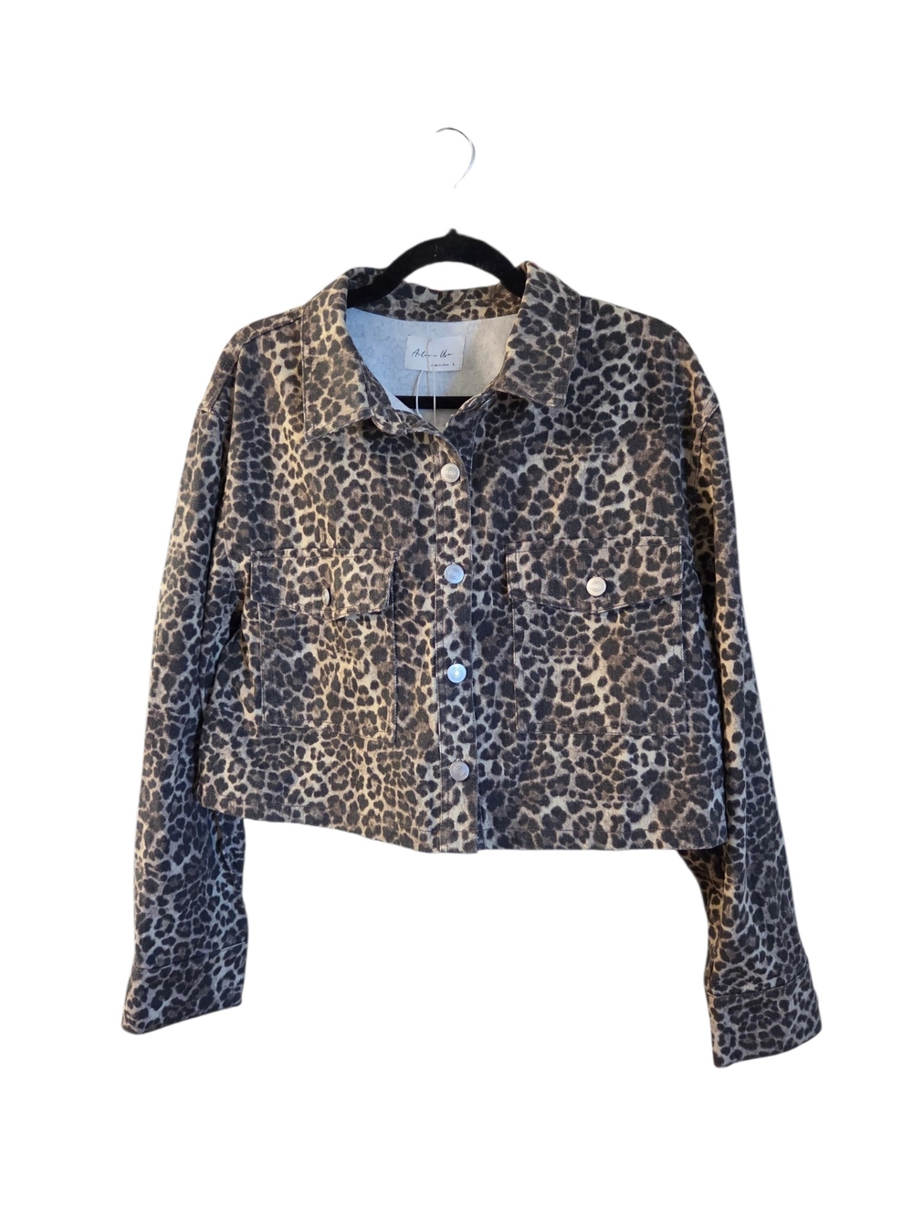 Leopard print collared jacket - Picture 2 of 8